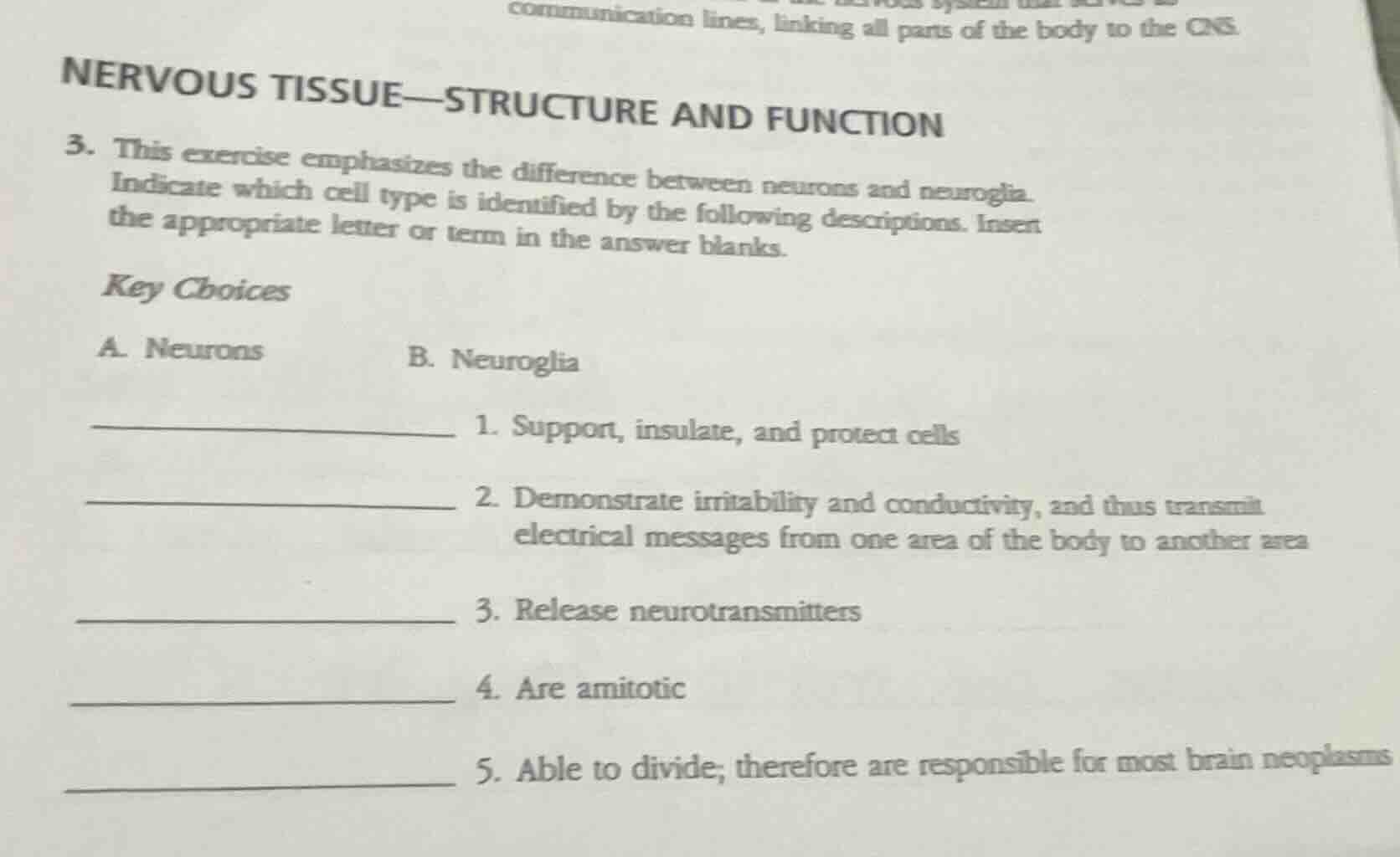 nervous tissue—structure and function 3. this exercise emphasizes the d…