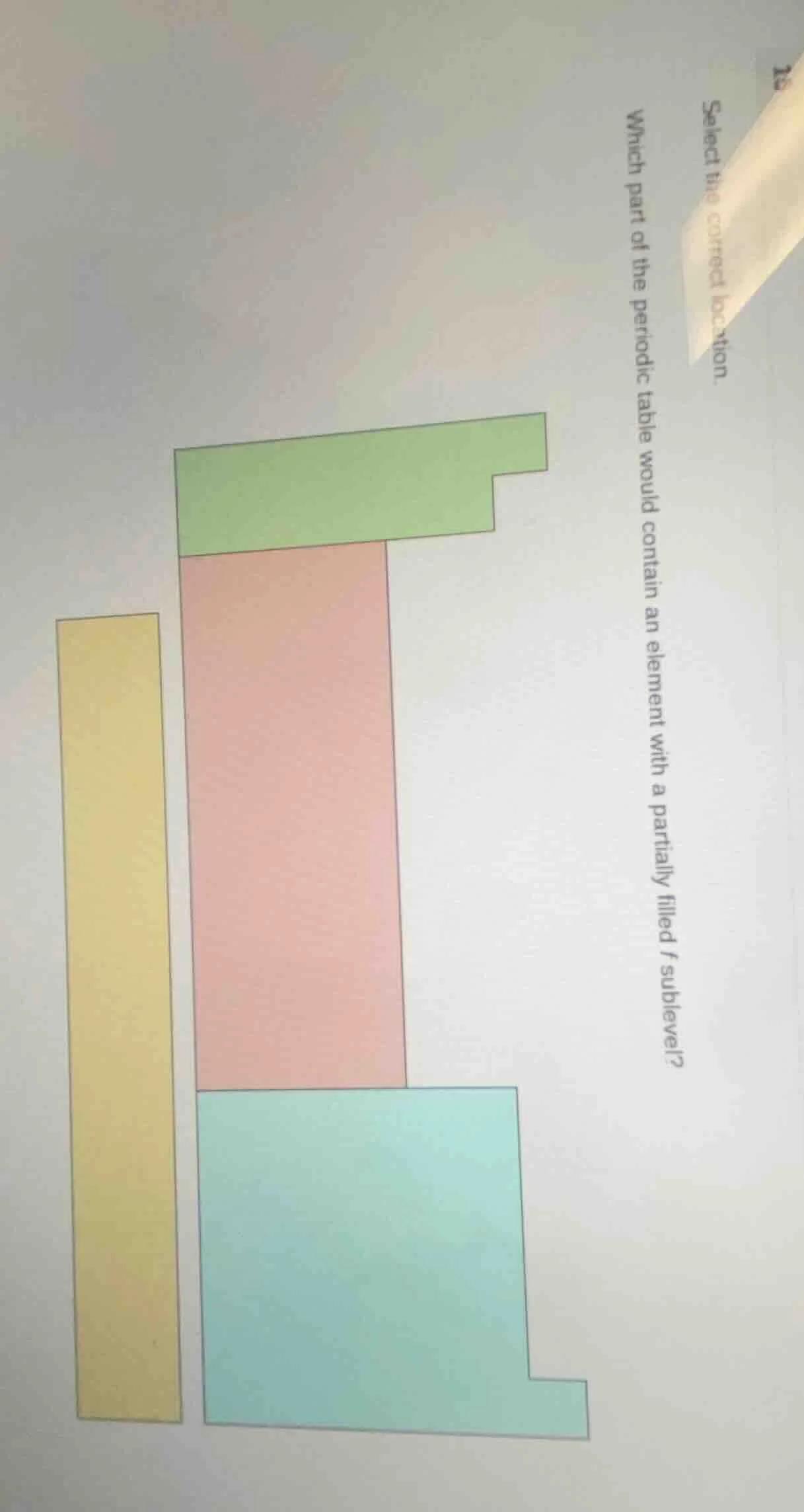 select the correct location. which part of the periodic table would con…