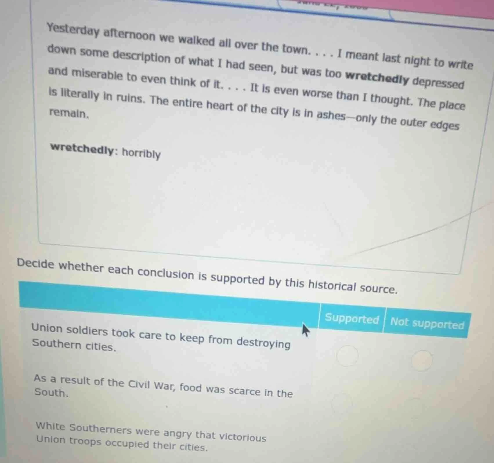 yesterday afternoon we walked all over the town. . . . i meant last nig…