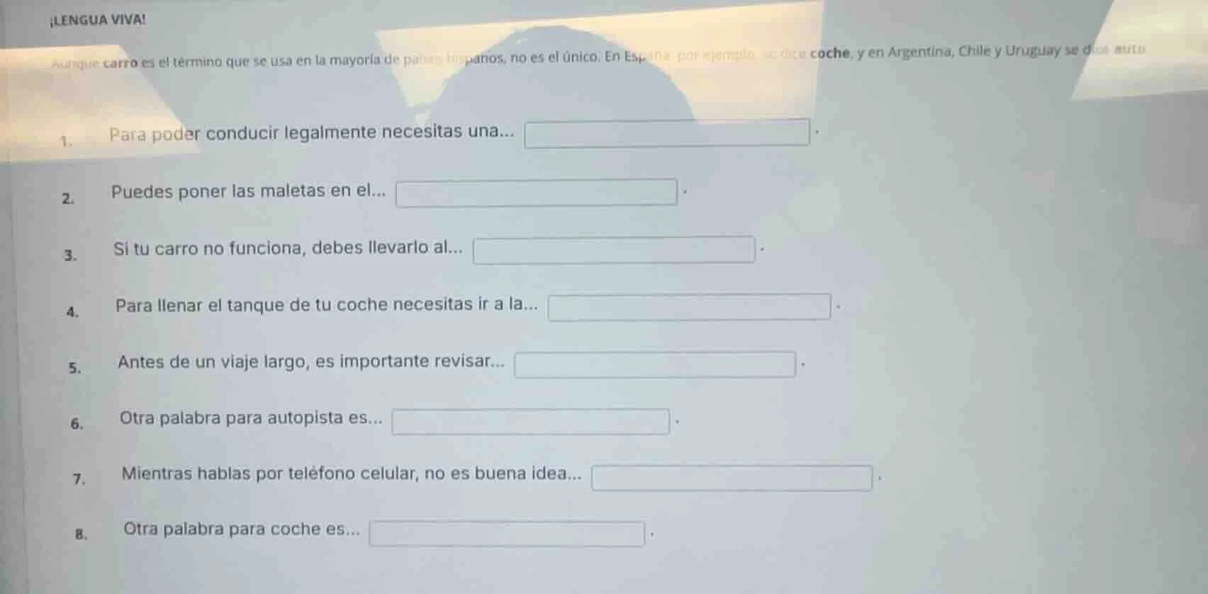 ¡lengua viva! aunque carro es el término que se usa en la mayoría de pa…