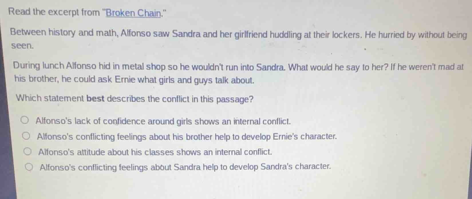 read the excerpt from \broken chain.\ between history and math, alfonso…