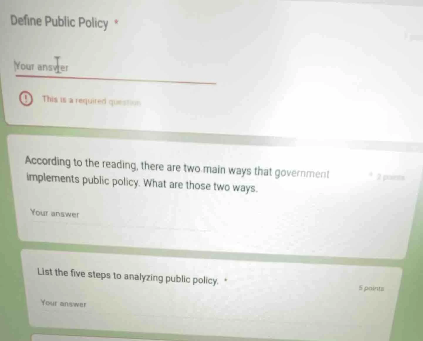define public policy * your answer this is a required question accordin…