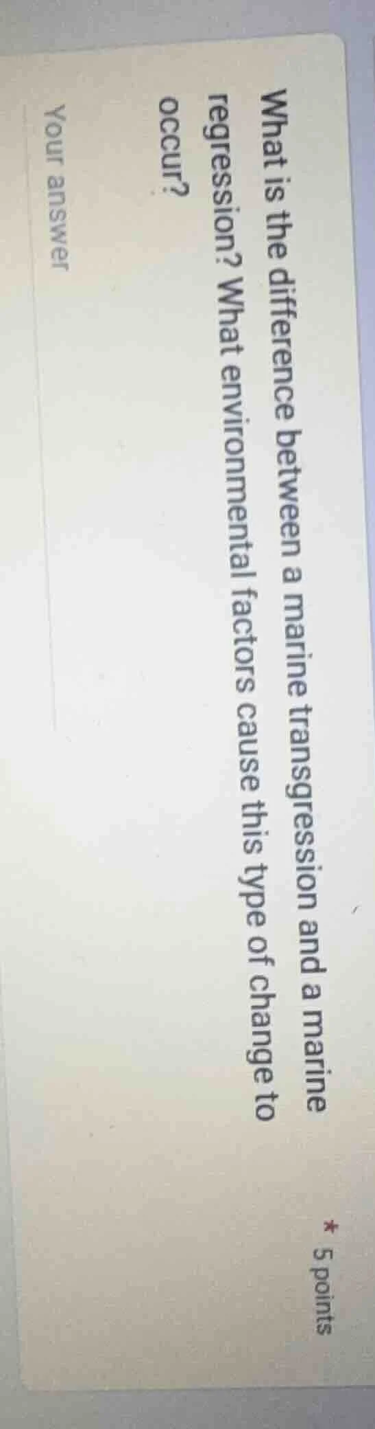 what is the difference between a marine transgression and a marine regr…
