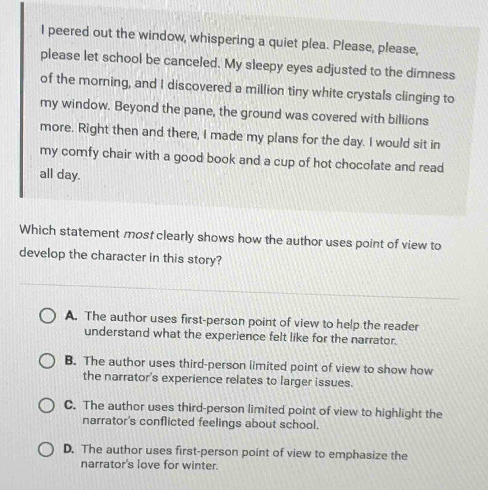 i peered out the window, whispering a quiet plea. please, please, pleas…
