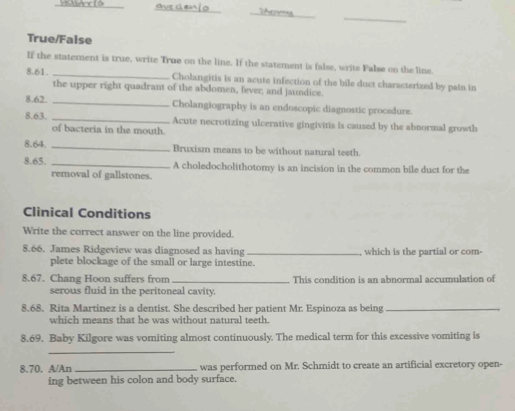 true/false if the statement is true, write true on the line. if the sta…