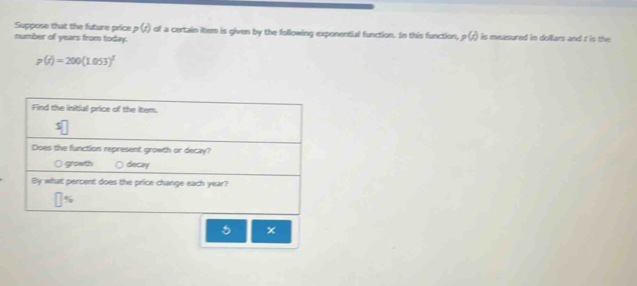 suppose that the future price p(t) of a certain item is given by the fo…