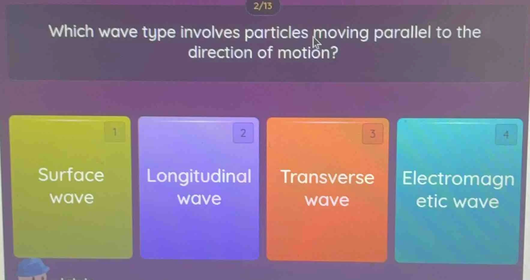 which wave type involves particles moving parallel to the direction of …