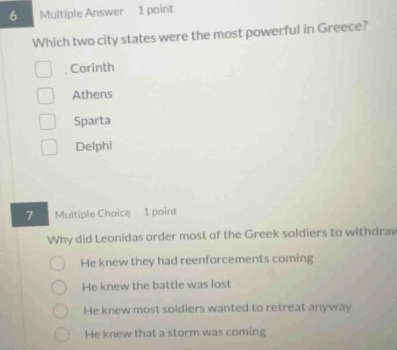 6 multiple answer 1 point which two city states were the most powerful …