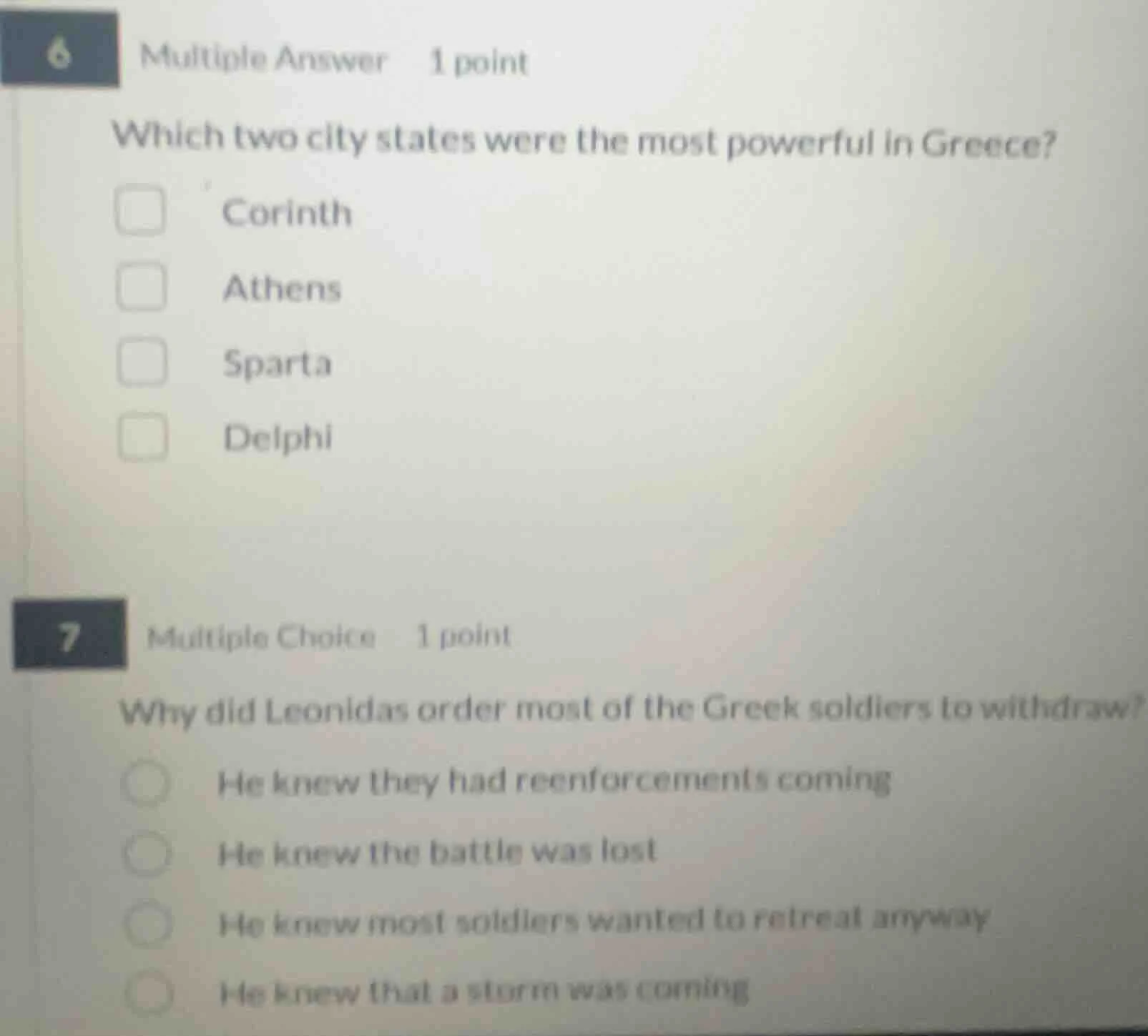 6 multiple answer 1 point which two city states were the most powerful …