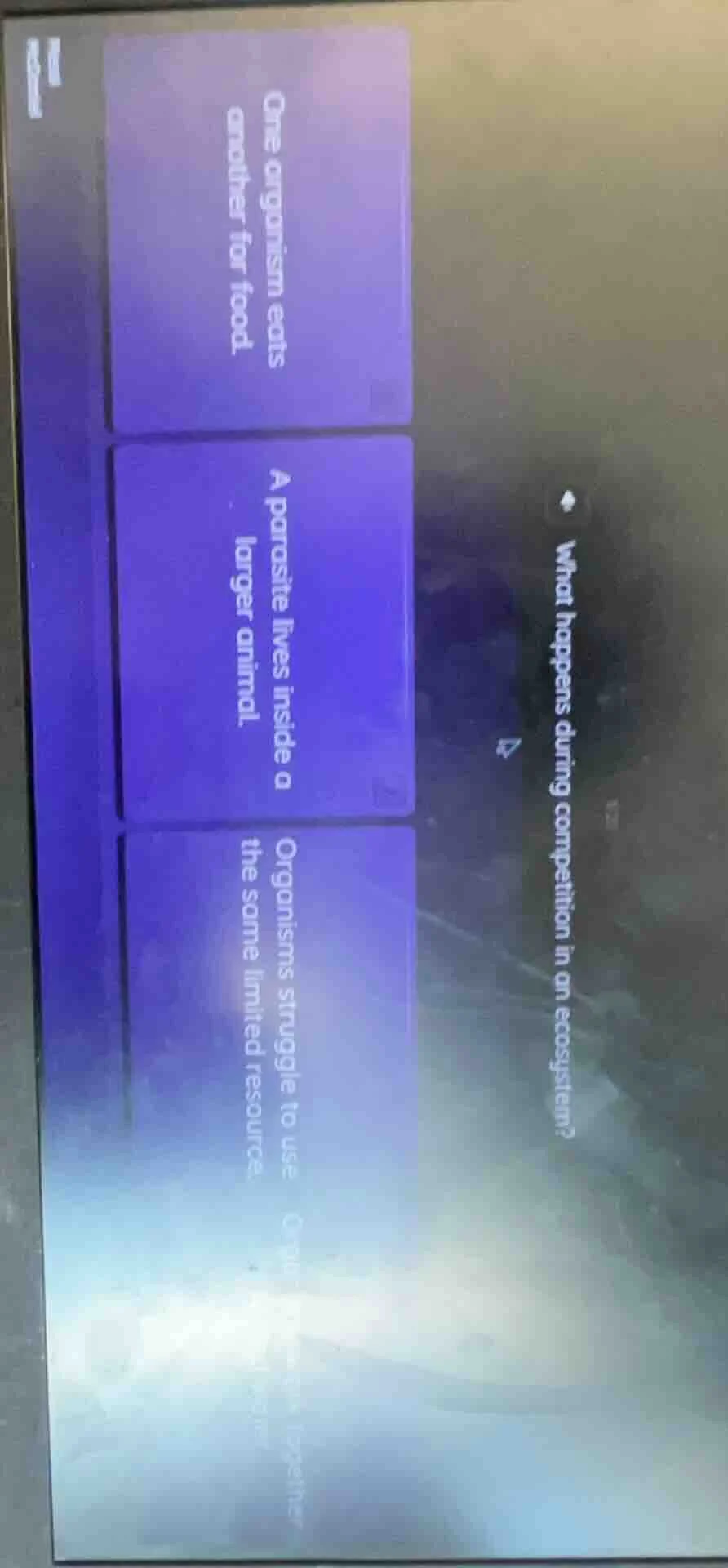 what happens during competition in an ecosystem? one organism eats anot…