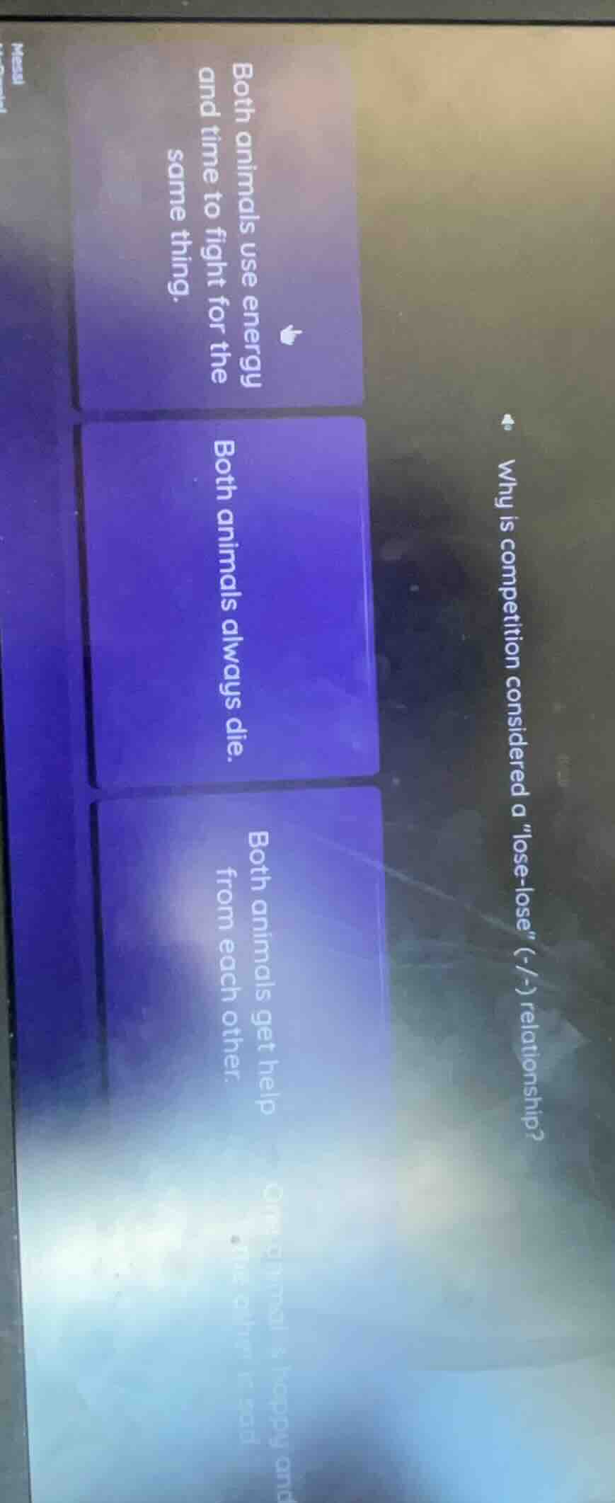 why is competition considered a \lose - lose\ (-/-) relationship? both …
