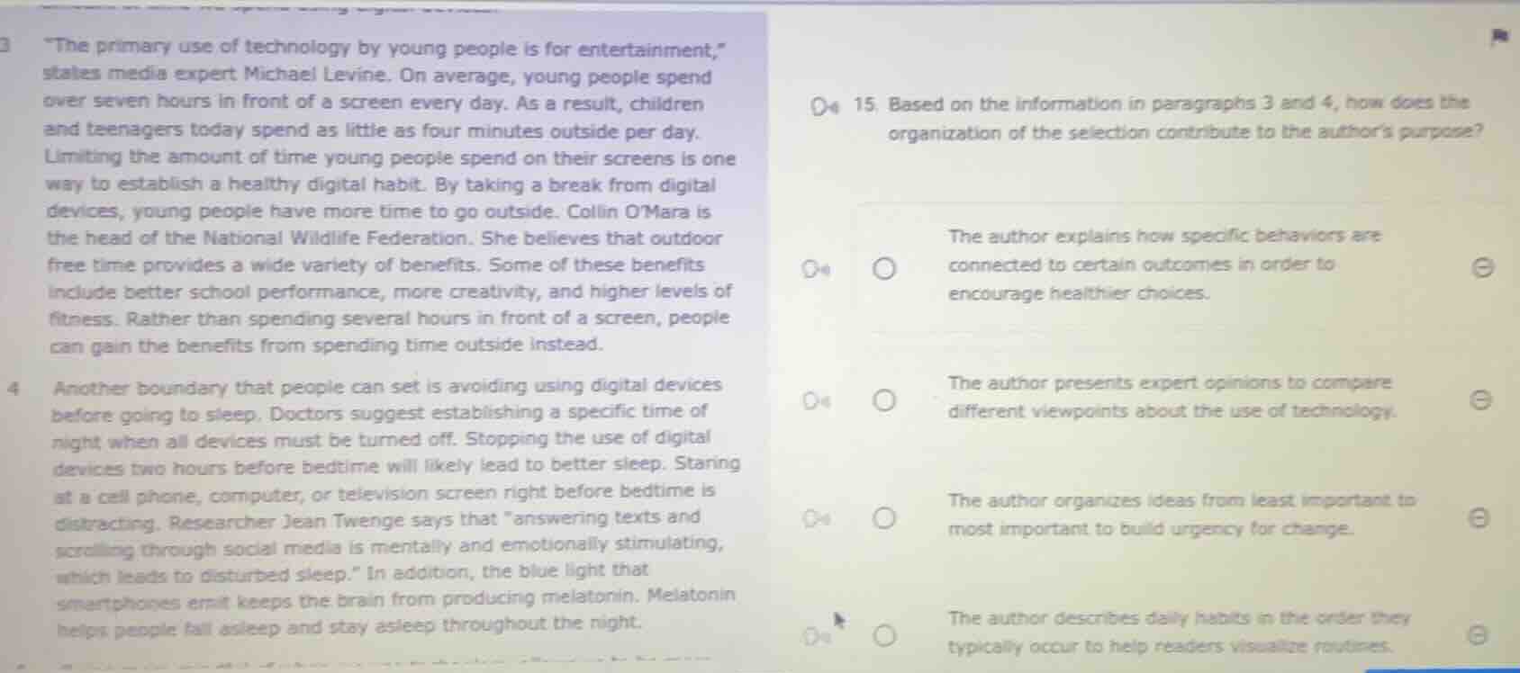 3 \the primary use of technology by young people is for entertainment,\…
