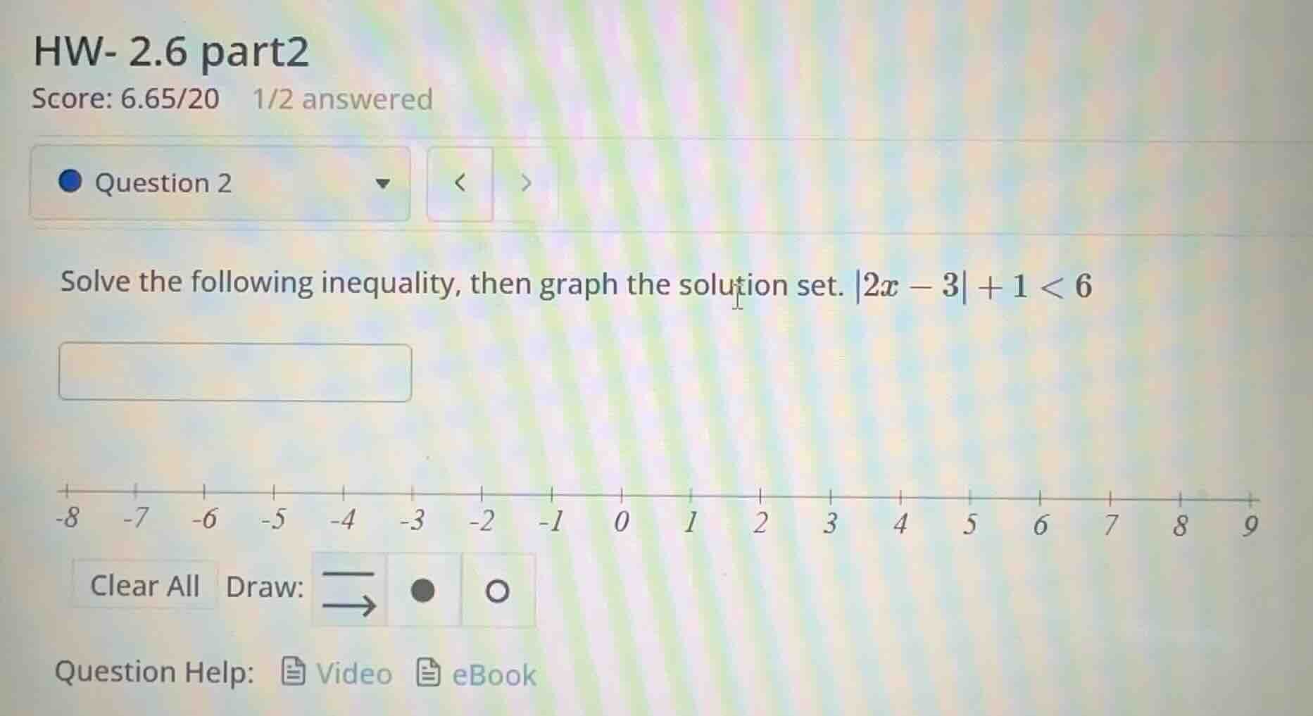 hw- 2.6 part2 score: 6.65/20 1/2 answered question 2 solve the followin…