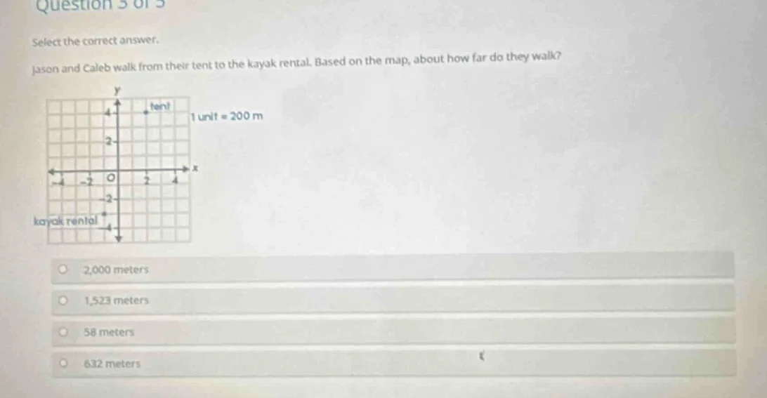 question 3 of 3 select the correct answer. jason and caleb walk from th…