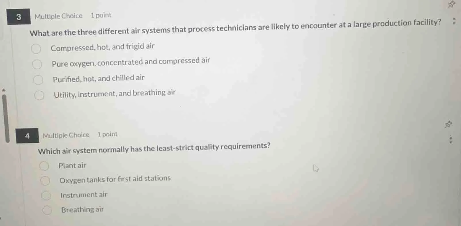 3 multiple choice 1 point what are the three different air systems that…