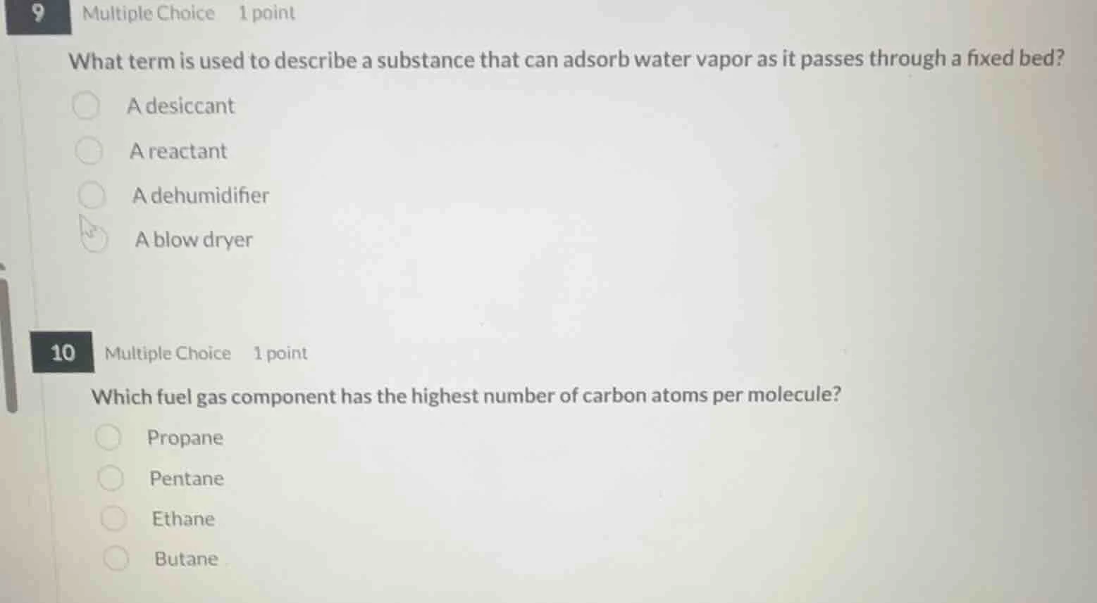 9 multiple choice 1 point what term is used to describe a substance tha…