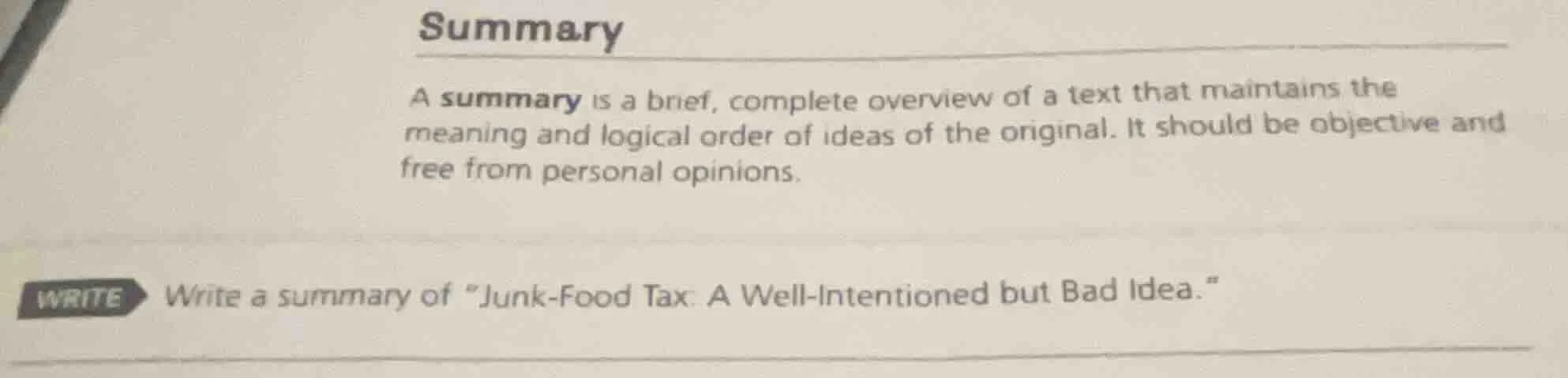 summary a summary is a brief, complete overview of a text that maintain…