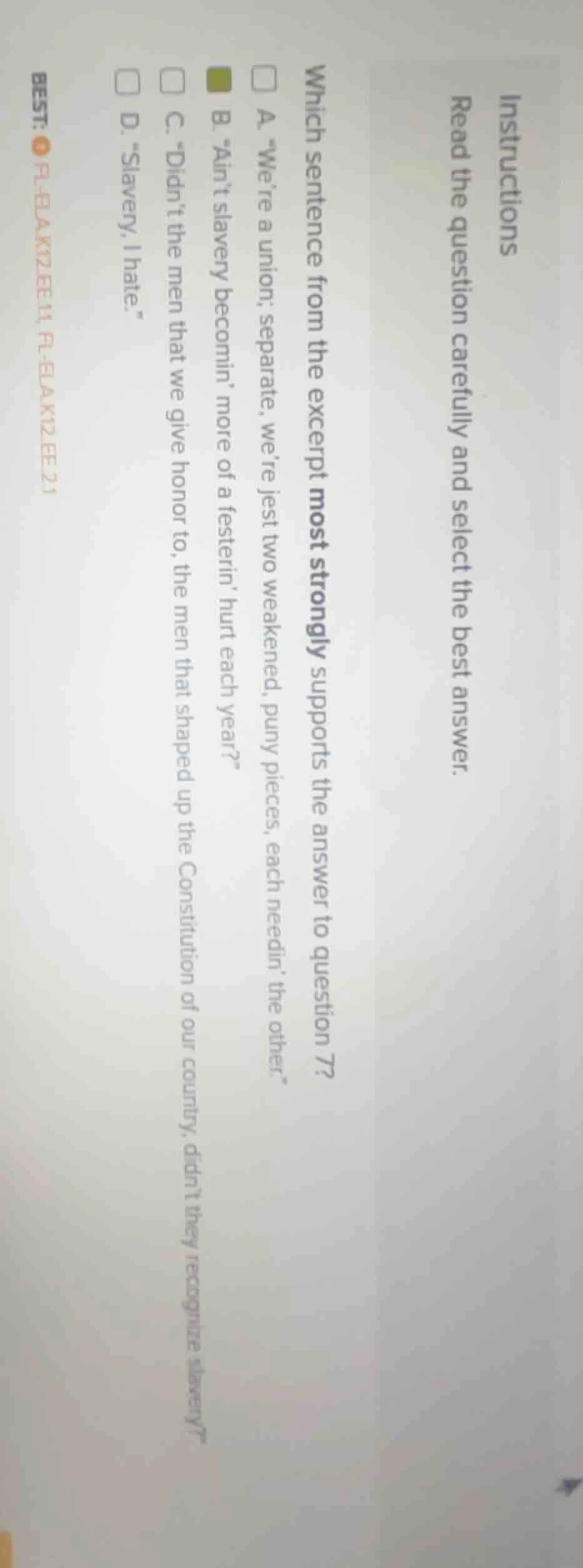 instructions read the question carefully and select the best answer. wh…
