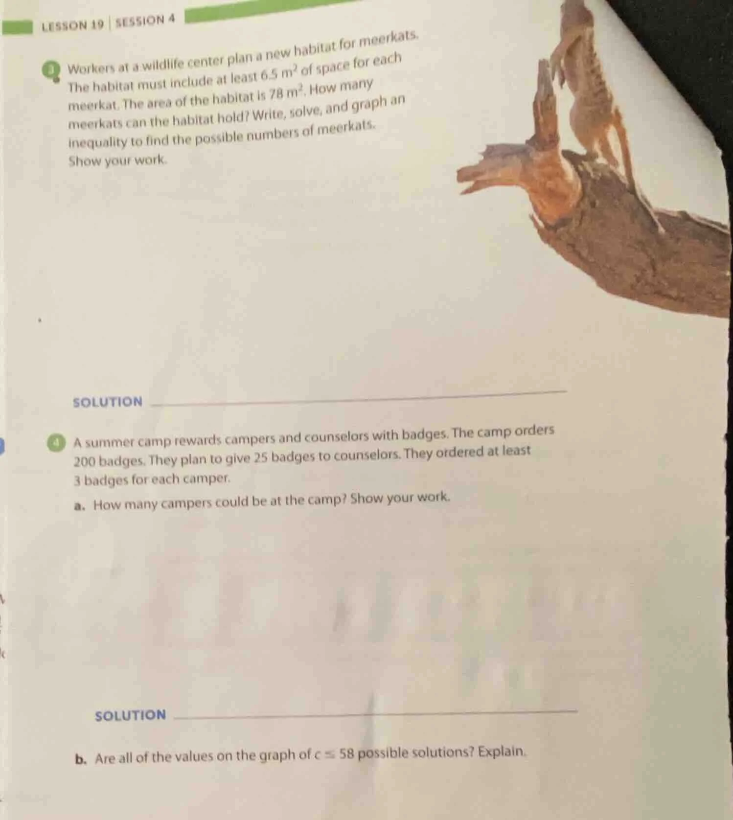 lesson 19 | session 4 3 workers at a wildlife center plan a new habitat…