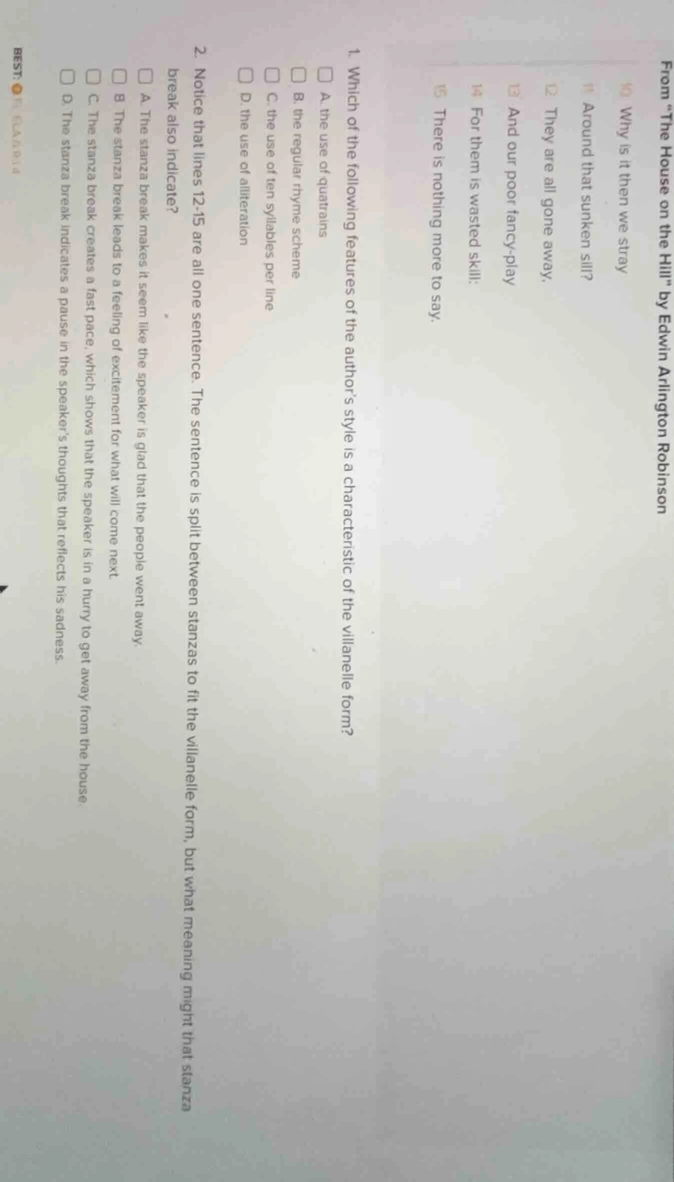 from “the house on the hill” by edwin arlington robinson 10 why is it t…