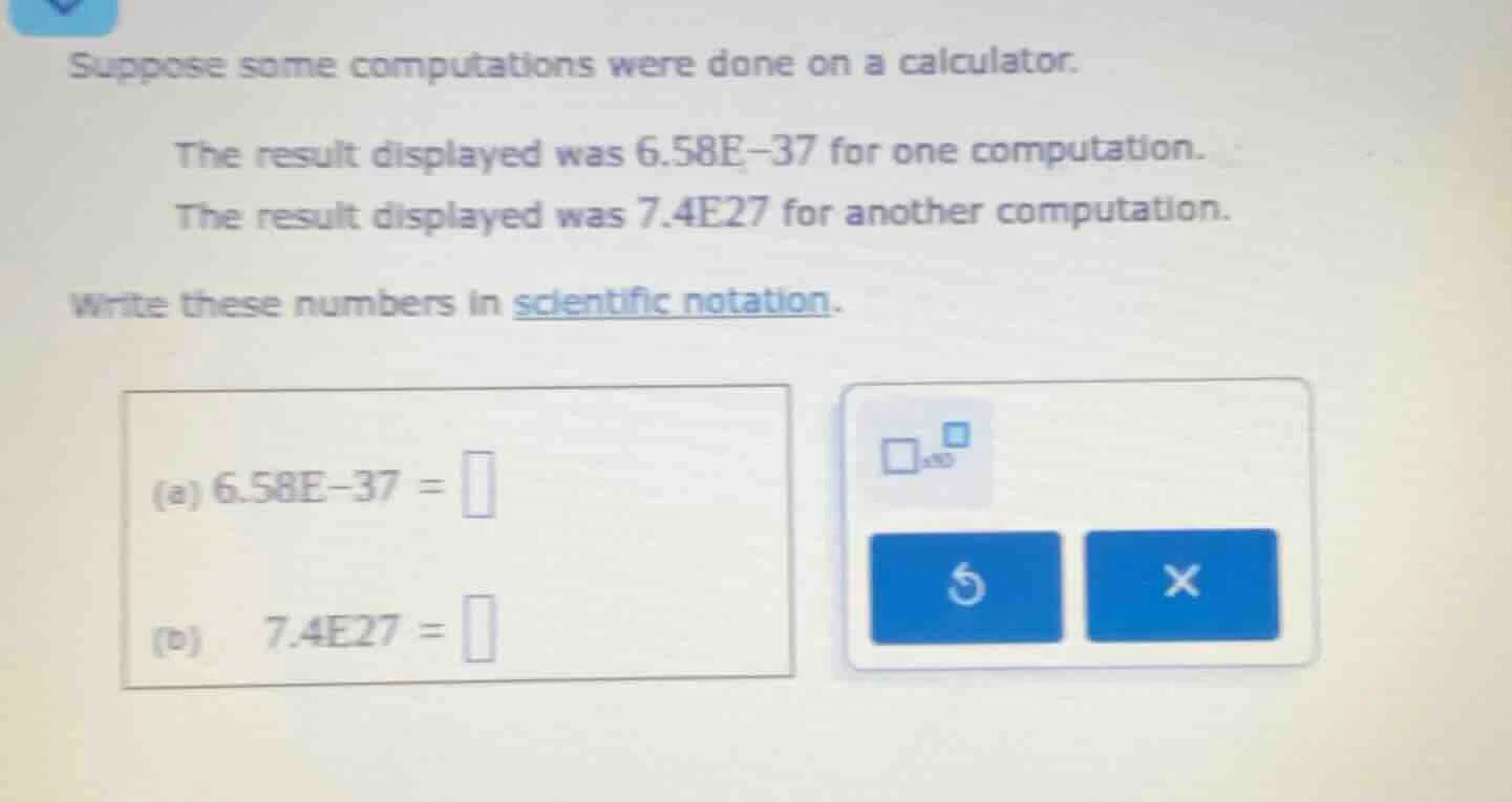 suppose some computations were done on a calculator. the result display…