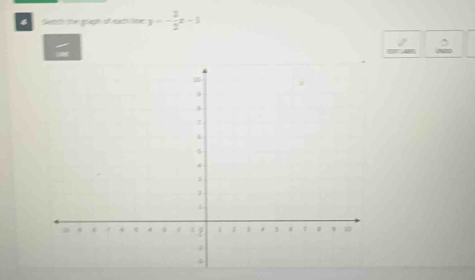 4 sketch the graph of each line: $y = -\frac{3}{2}x - 1$