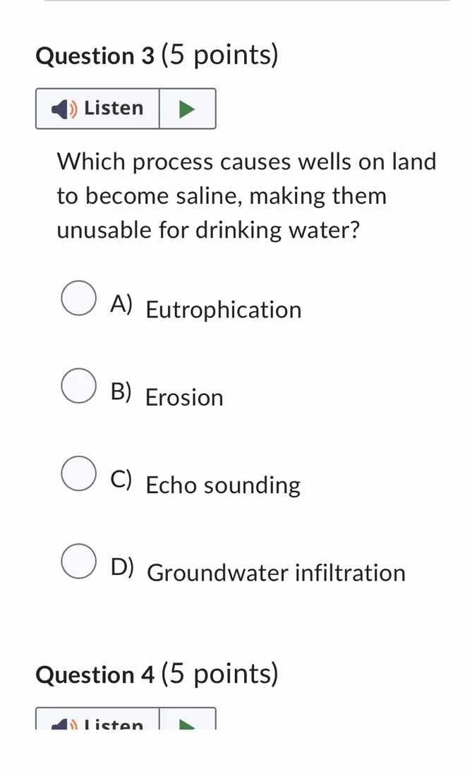 question 3 (5 points) listen which process causes wells on land to beco…