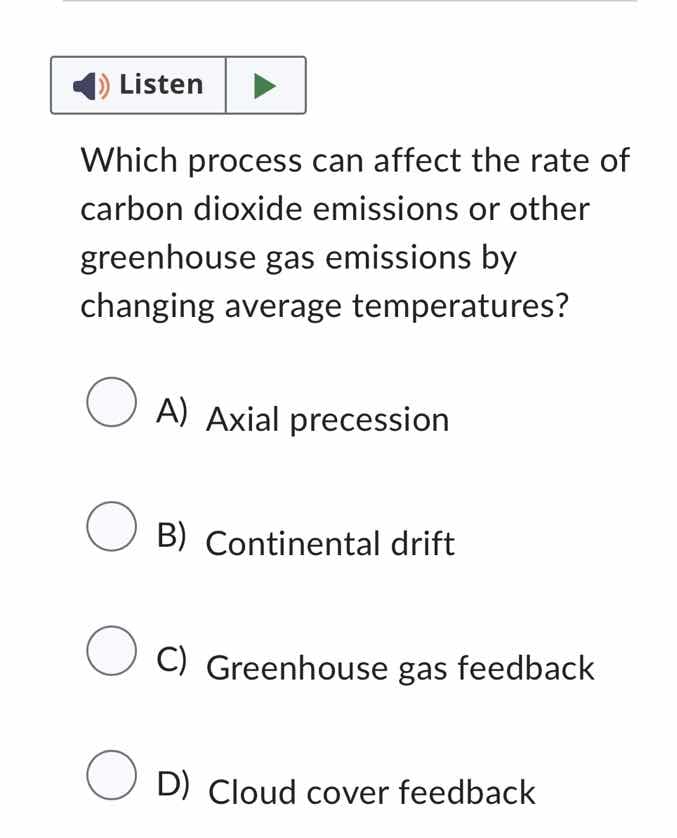 which process can affect the rate of carbon dioxide emissions or other …