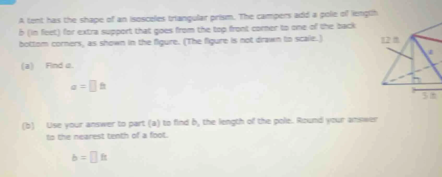 a tent has the shape of an isosceles triangular prism. the campers add …
