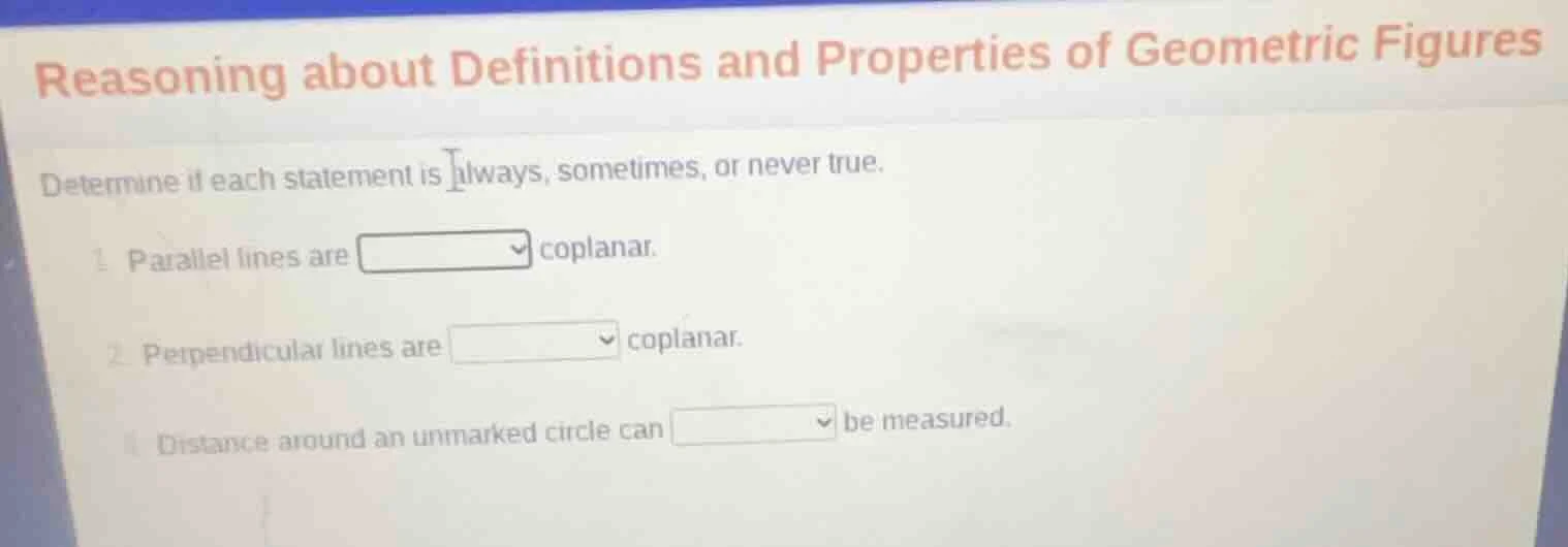 reasoning about definitions and properties of geometric figures determi…
