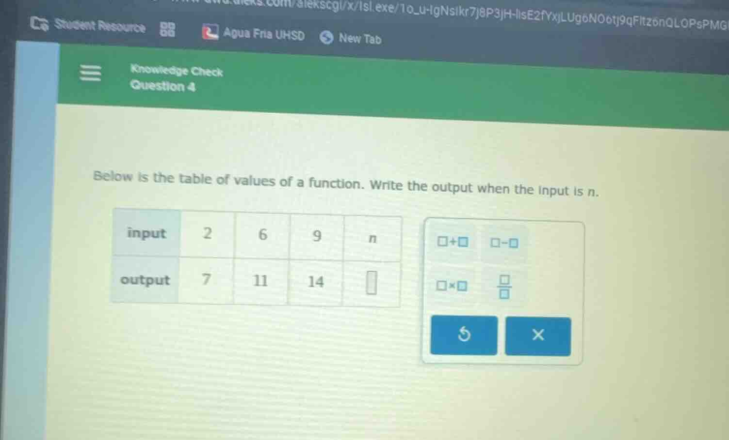 knowledge check question 4 below is the table of values of a function. …