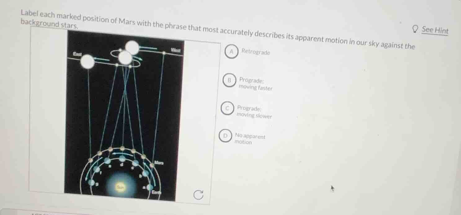 label each marked position of mars with the phrase that most accurately…