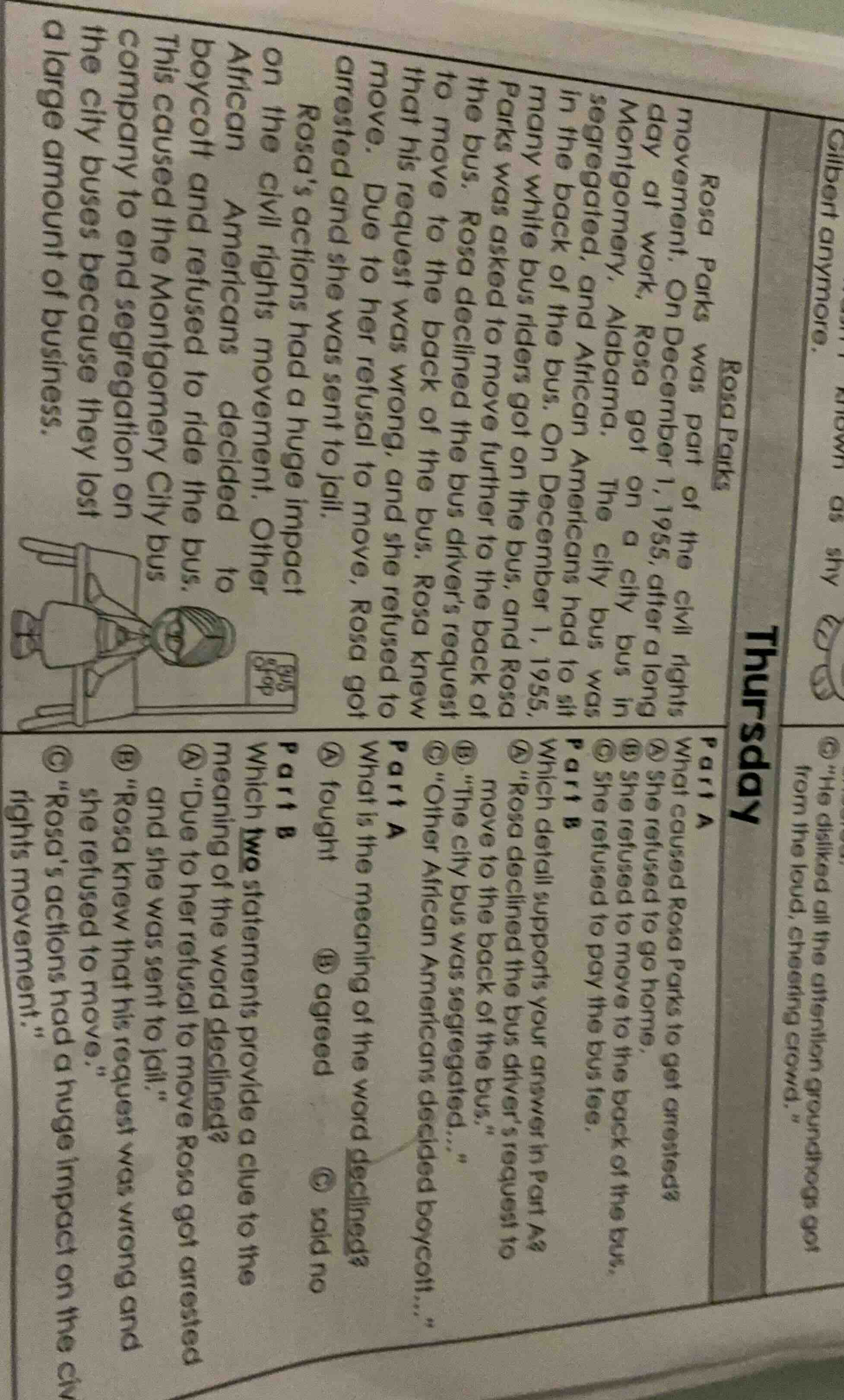 rosa parks rosa parks was part of the civil rights movement. on decembe…