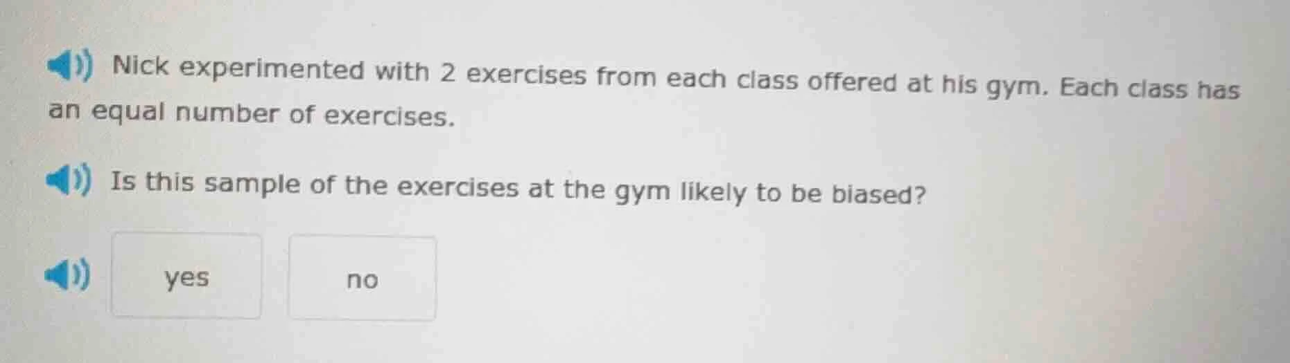 nick experimented with 2 exercises from each class offered at his gym. …