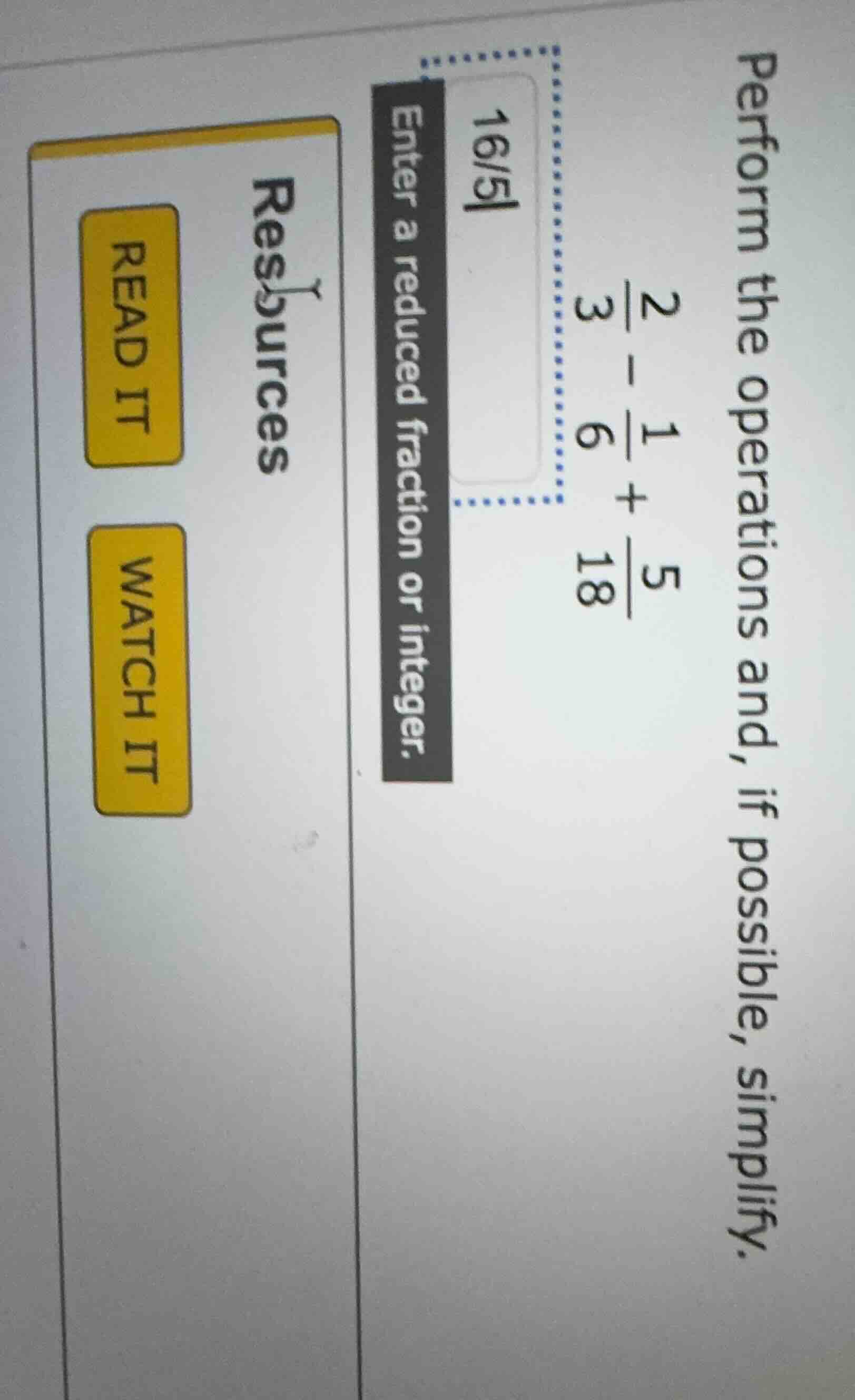 perform the operations and, if possible, simplify. \\(\\frac{2}{3} - \\…