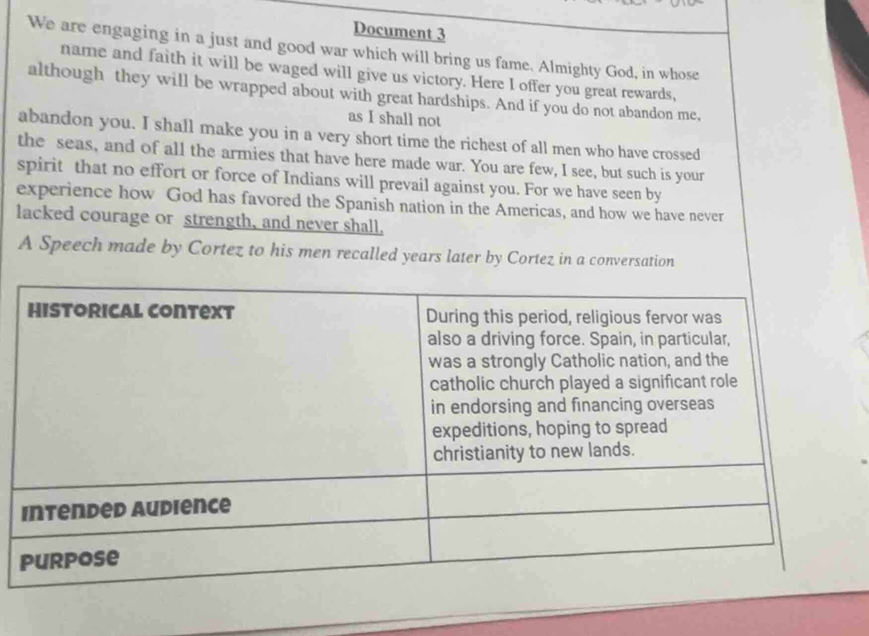 document 3 we are engaging in a just and good war which will bring us f…