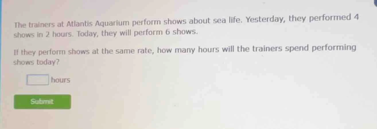 the trainers at atlantis aquarium perform shows about sea life. yesterd…