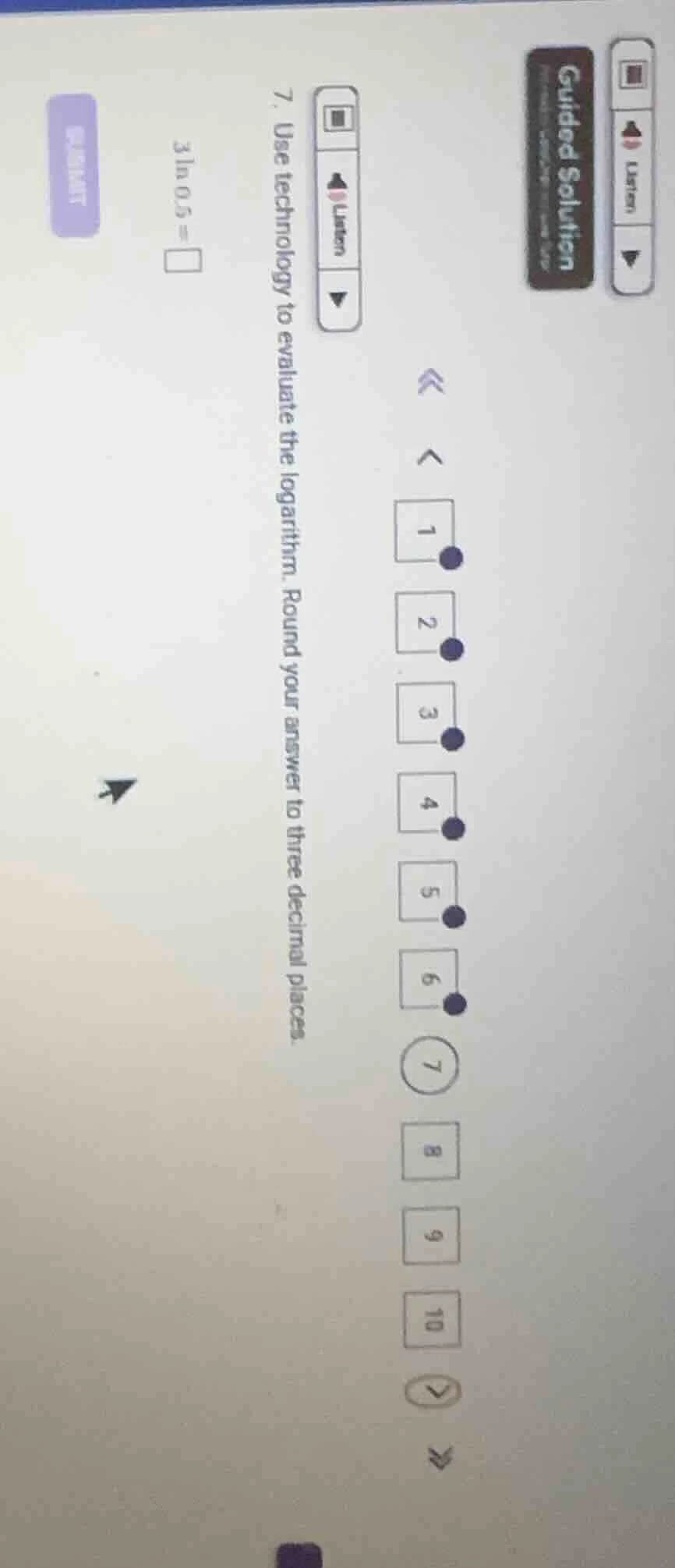 7. use technology to evaluate the logarithm. round your answer to three…