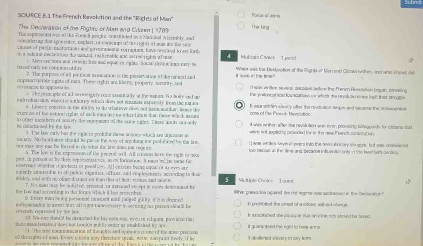 source 8.1 the french revolution and the ights of man\ the declaration …