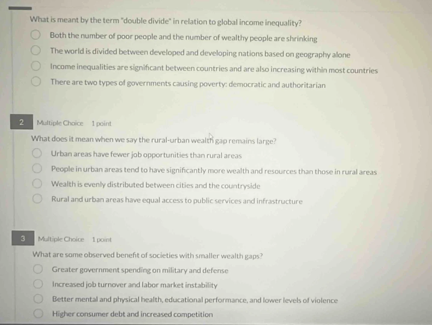 what is meant by the term \double divide\ in relation to global income …