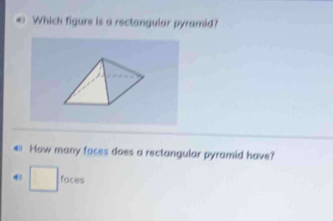 which figure is a rectangular pyramid? how many faces does a rectangula…