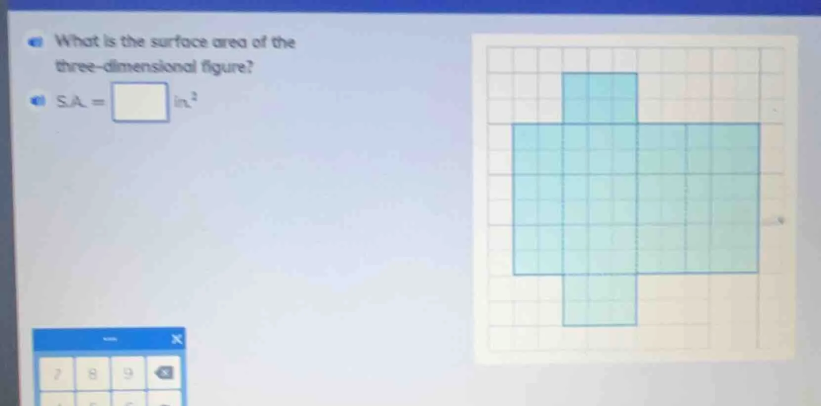 what is the surface area of the three - dimensional figure? s.a. = \\sq…