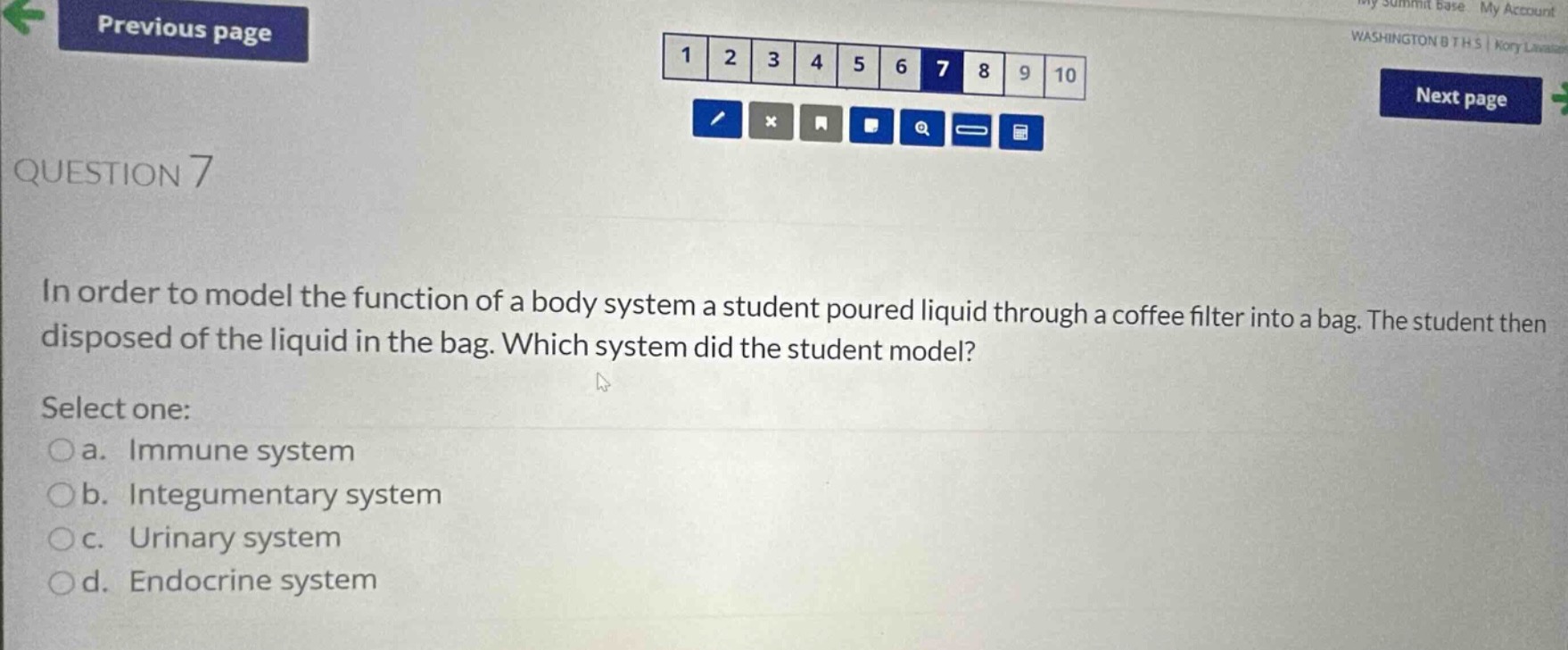 question 7 in order to model the function of a body system a student po…