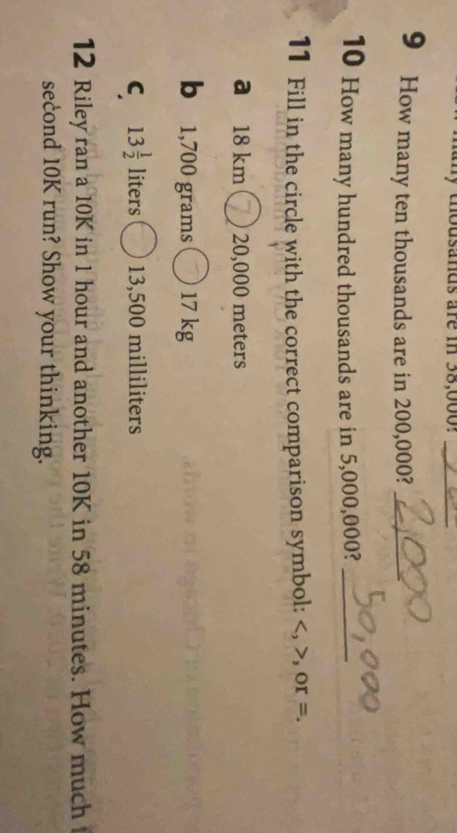 9 how many ten thousands are in 200,000? 10 how many hundred thousands …