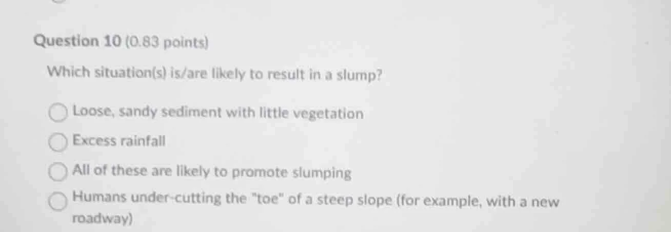 question 10 (0.83 points) which situation(s) is/are likely to result in…