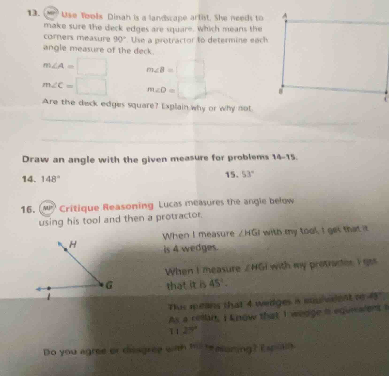 13. use tools dinah is a landscape artist. she needs to make sure the d…