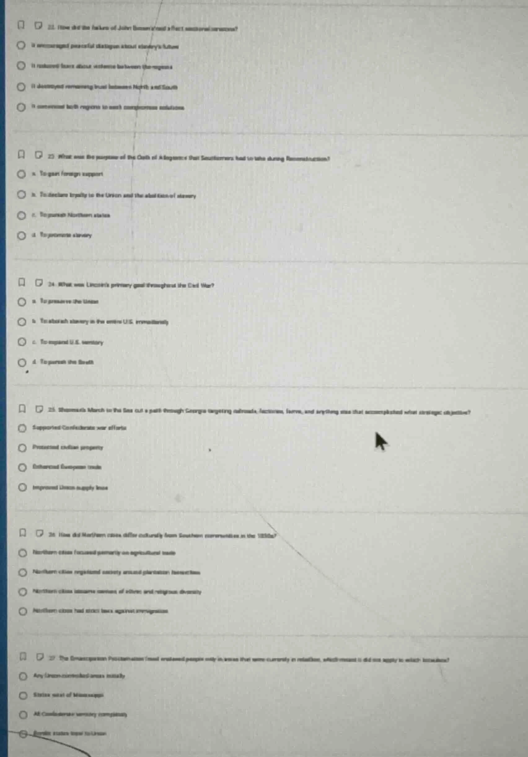 22. how did theakers of john browns raid affect national tensions? it e…