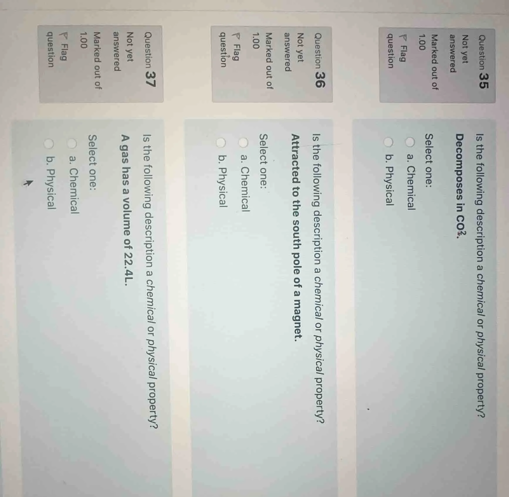 question 35 not yet answered marked out of 1.00 flag question is the fo…