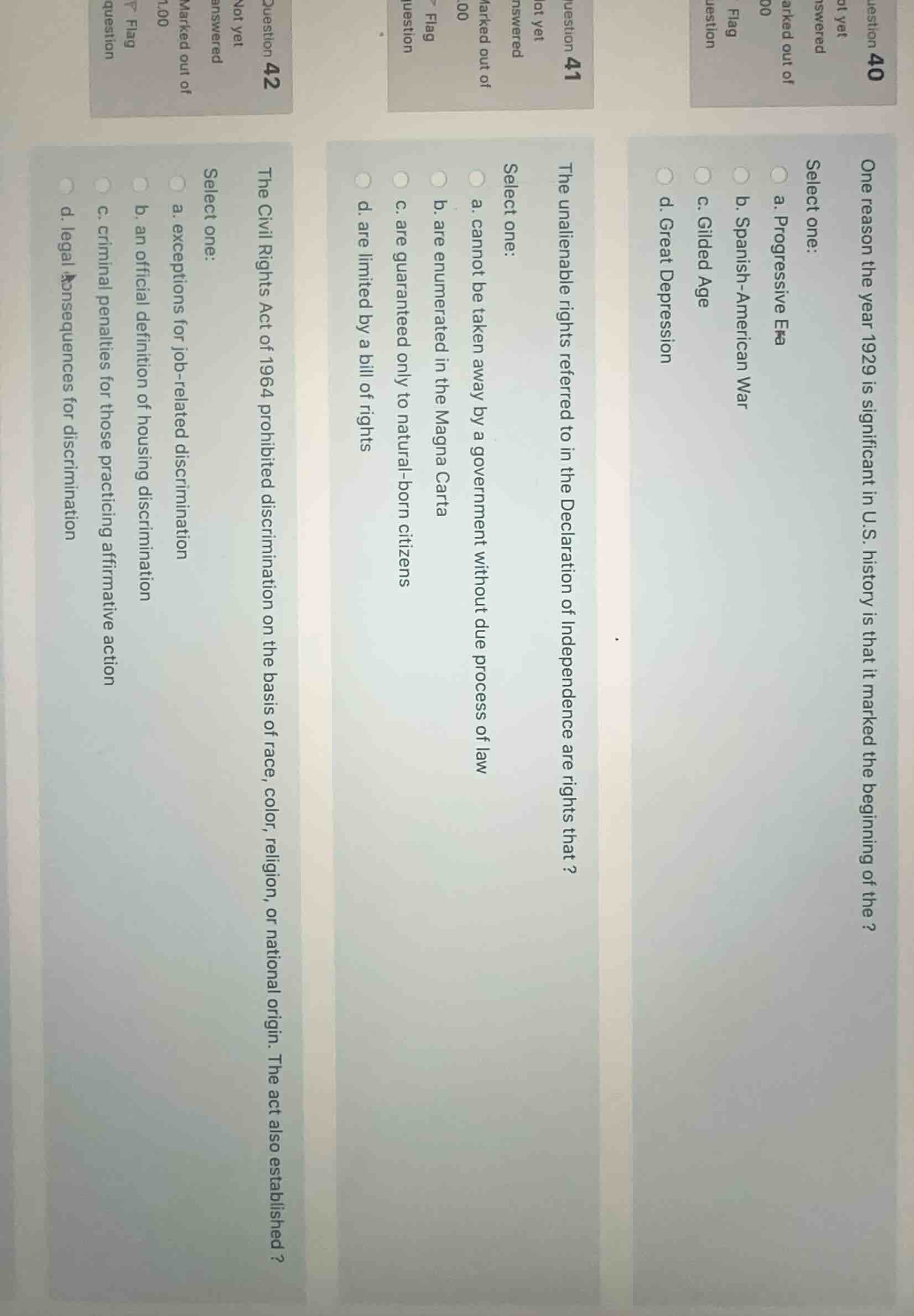 question 40 not yet answered marked out of 1.00 flag question one reaso…