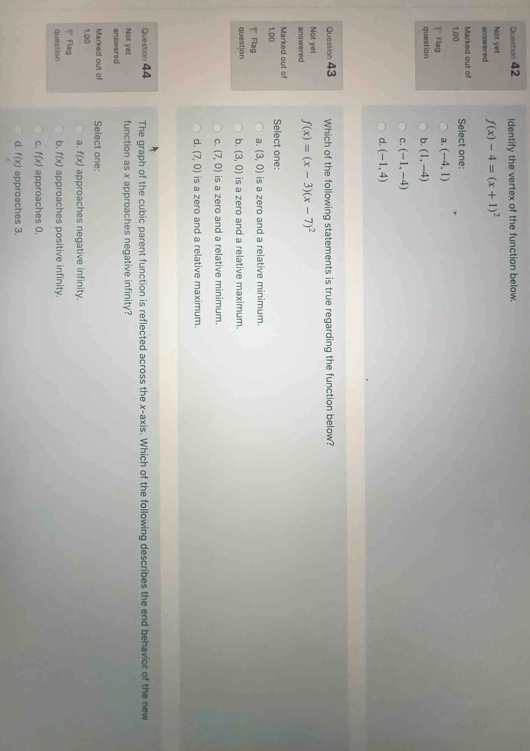 question 42 not yet answered marked out of 1.00 flag question identify …